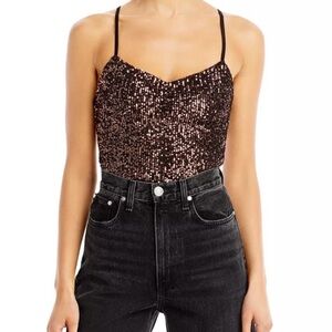 Aqua sequin bodysuit EUC medium